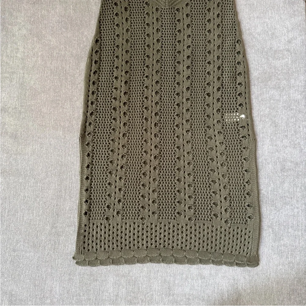 Aerie Olive Midi Knit Dress EUC - Picture 2 of 5